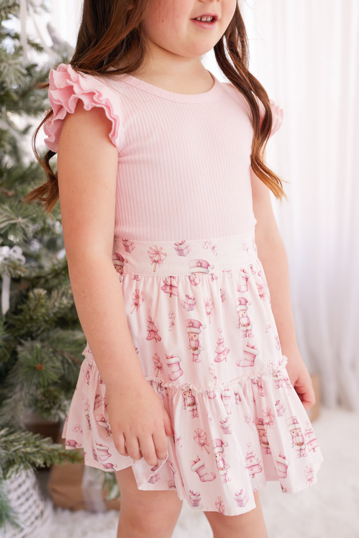 Ruffle Skirt - Pink Nutcracker