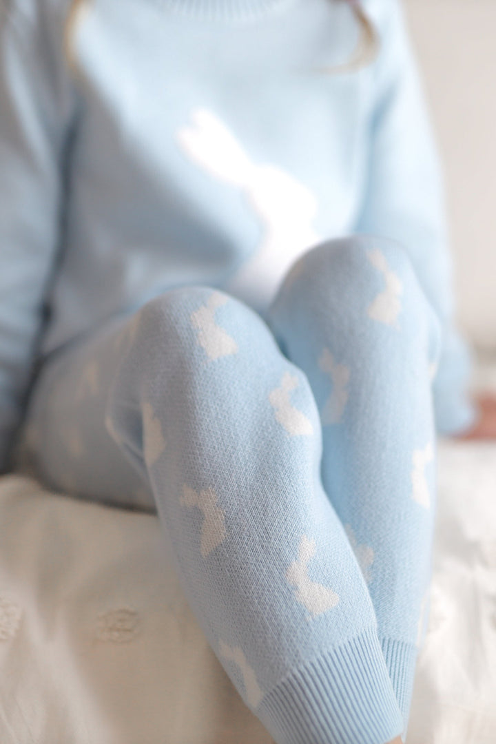 Knitted Pants - Little Bunny Sky Blue