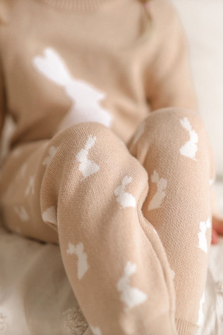 Knitted Pants - Little Bunny Oat