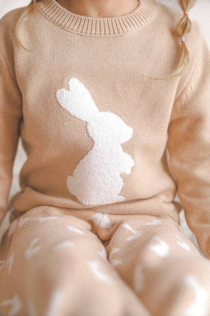 Knitted Jumper - Little Bunny Oat