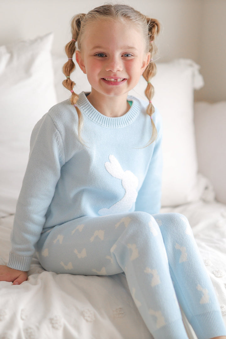 Knitted Jumper - Little Bunny Sky Blue