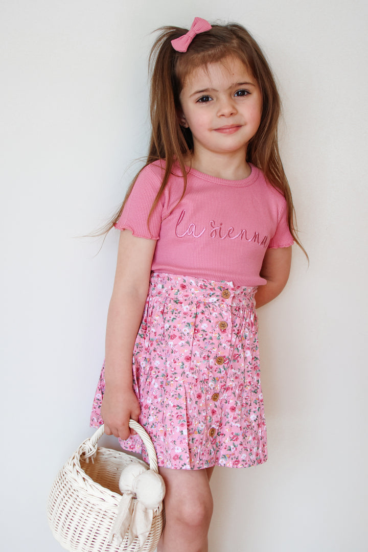 Ruffle Button Skirt - Eden