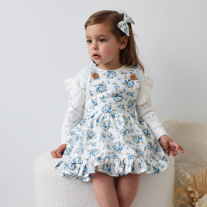 Toddler white flutter knit