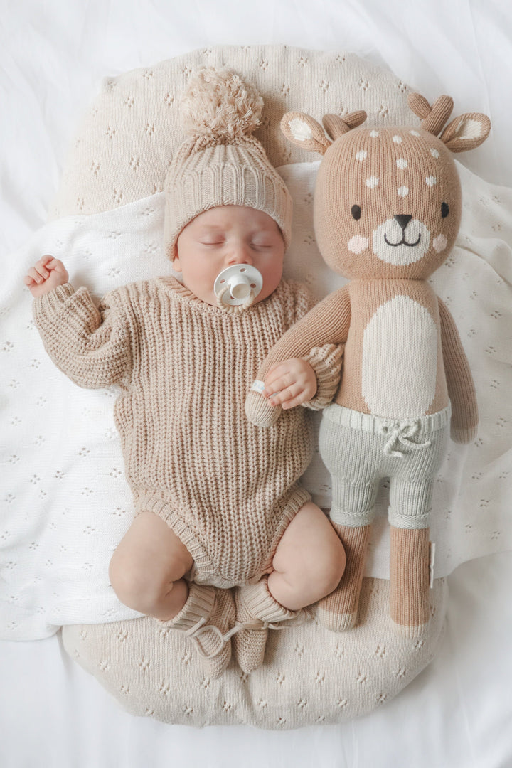 Super Chunky Knit Romper - Oat