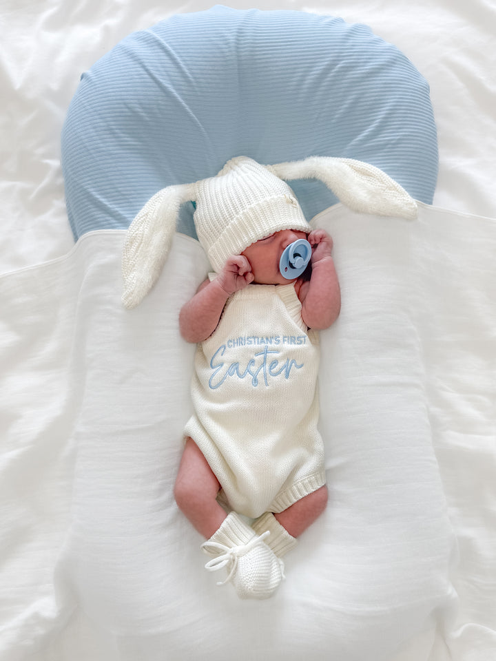 Bunny Chunky Knit Beanie - Marshmallow