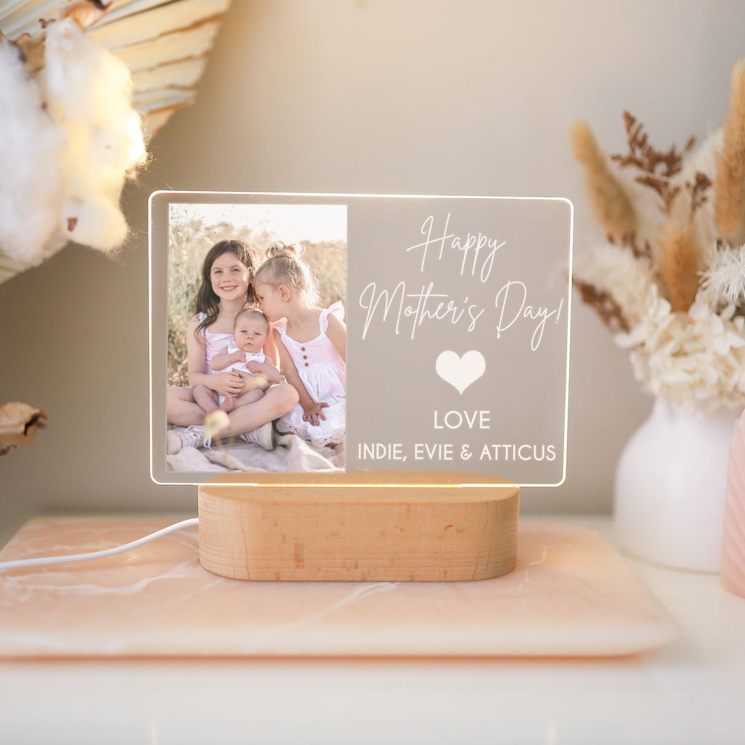 Acrylic Night Light - Happy Mother's Day W/ Custom Image