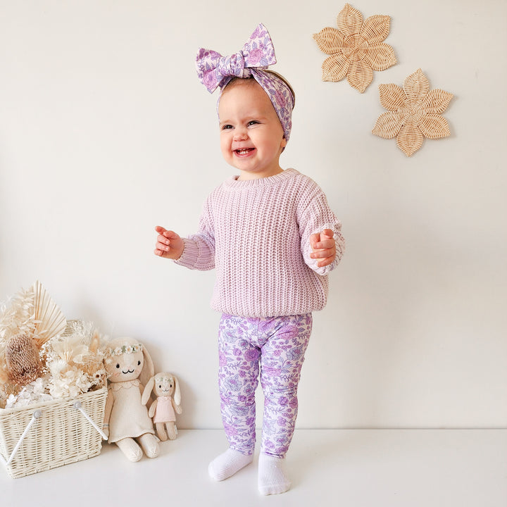 Floral baby leggings