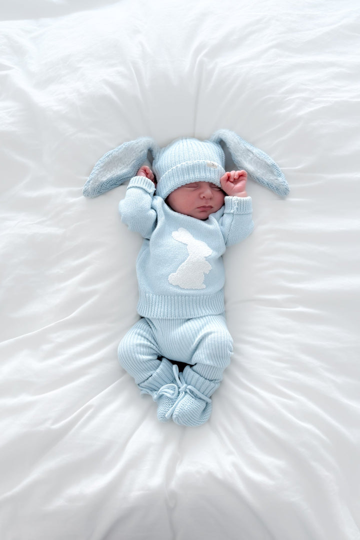 Knitted Jumper - Little Bunny Sky Blue