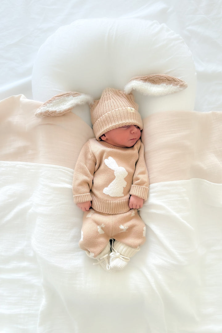 Knitted Jumper - Little Bunny Oat