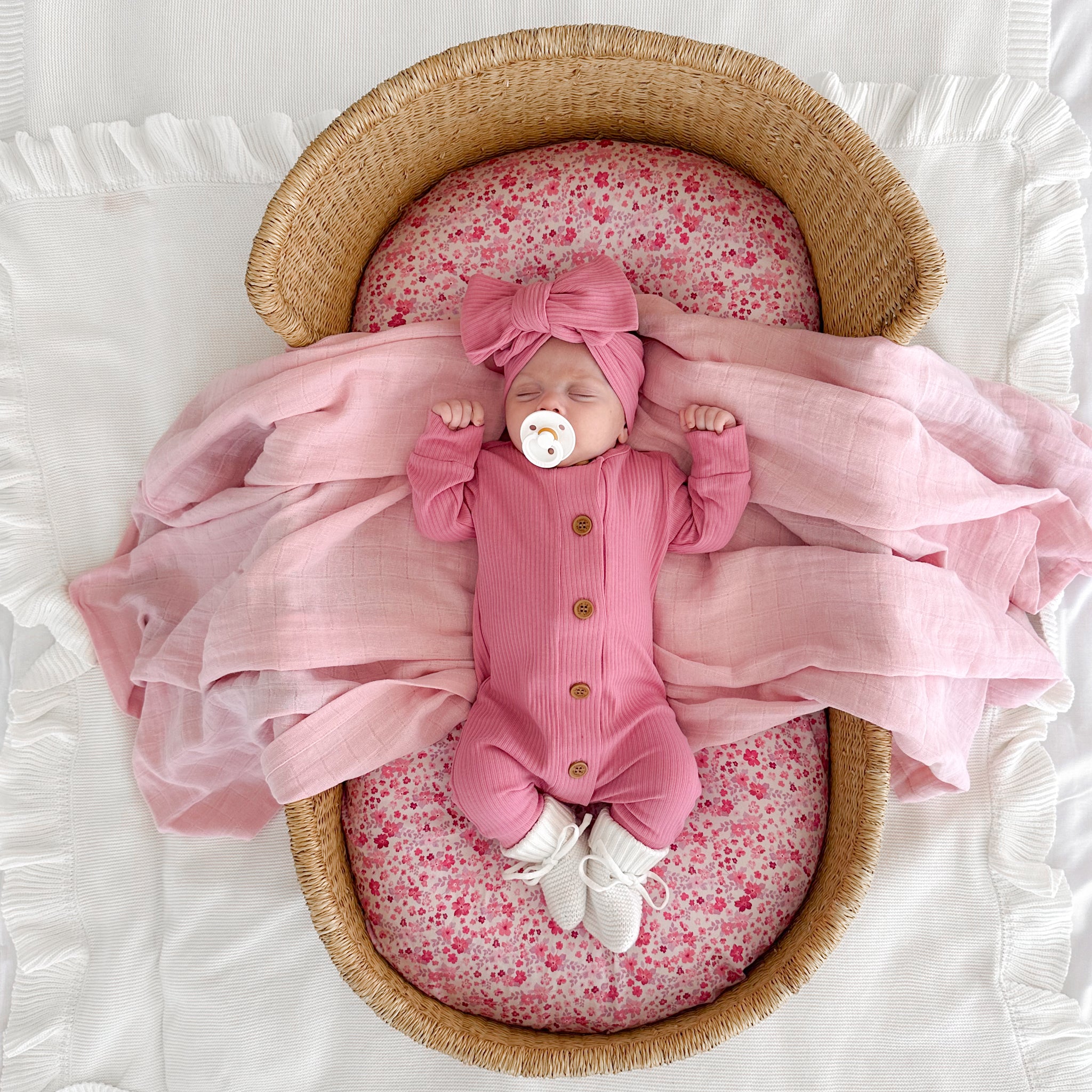 Muslin Baby Wrap - Primrose Pink