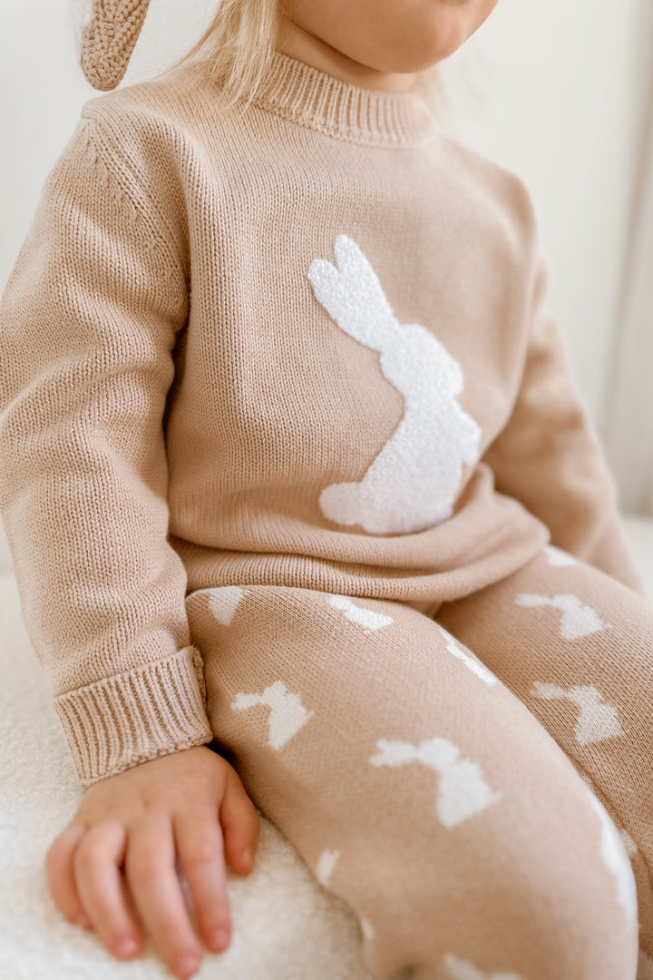 Knitted Jumper - Little Bunny Oat