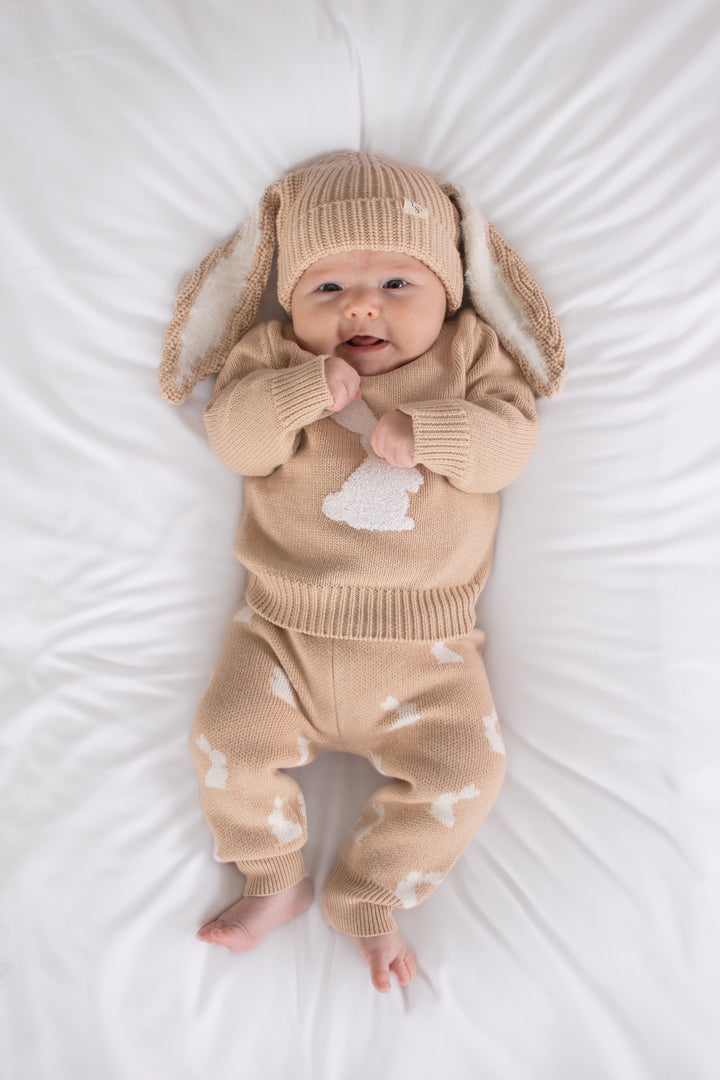 Knitted Pants - Little Bunny Oat