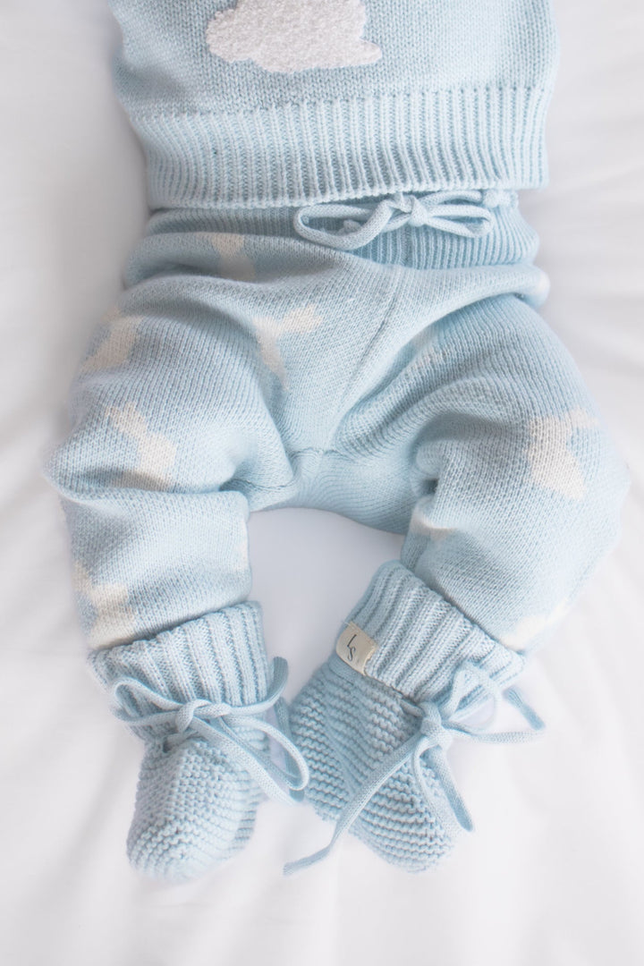 Knitted Pants - Little Bunny Sky Blue