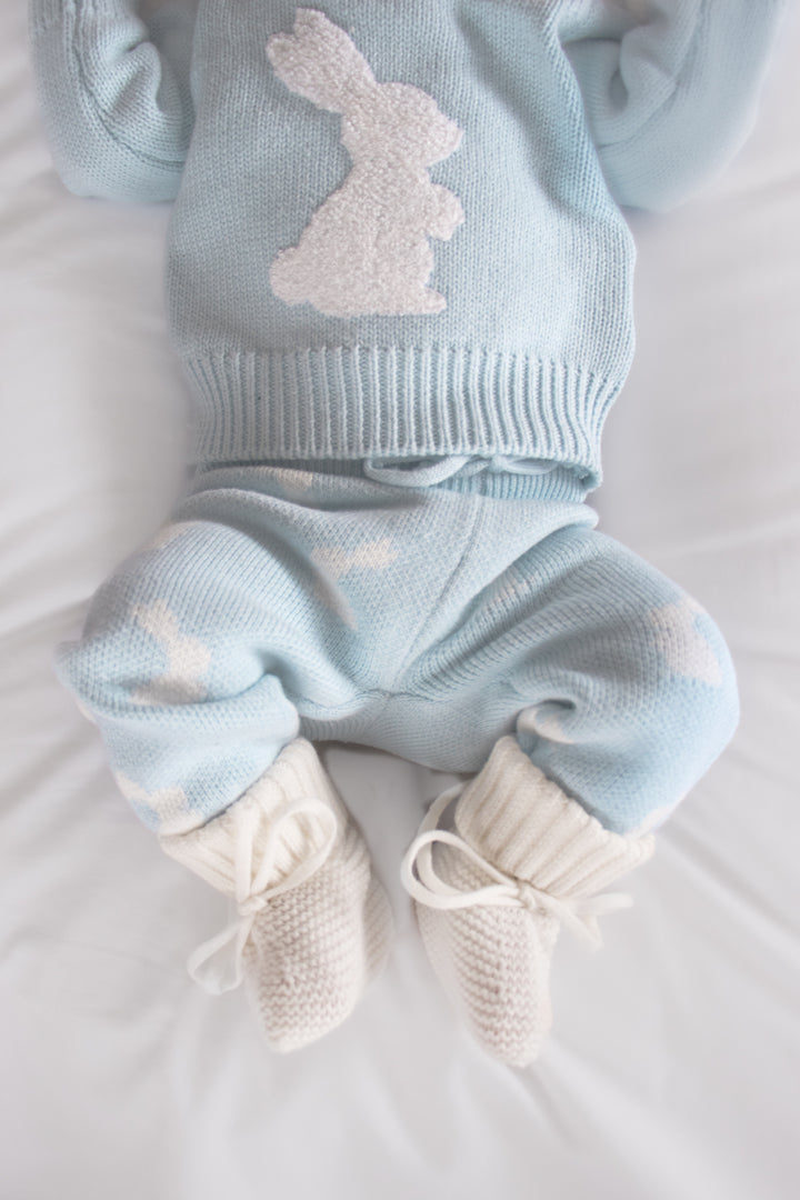 Knitted Jumper - Little Bunny Sky Blue