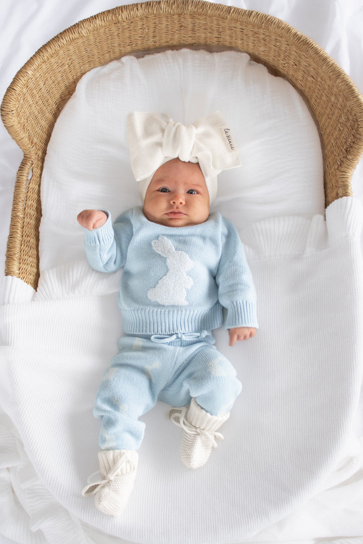 Knitted Pants - Little Bunny Sky Blue