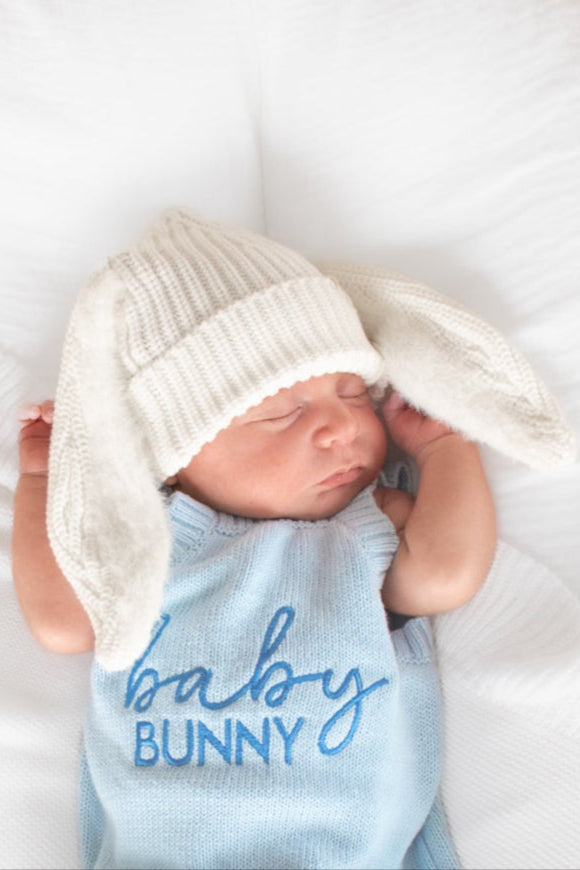 Bunny Chunky Knit Beanie - Marshmallow
