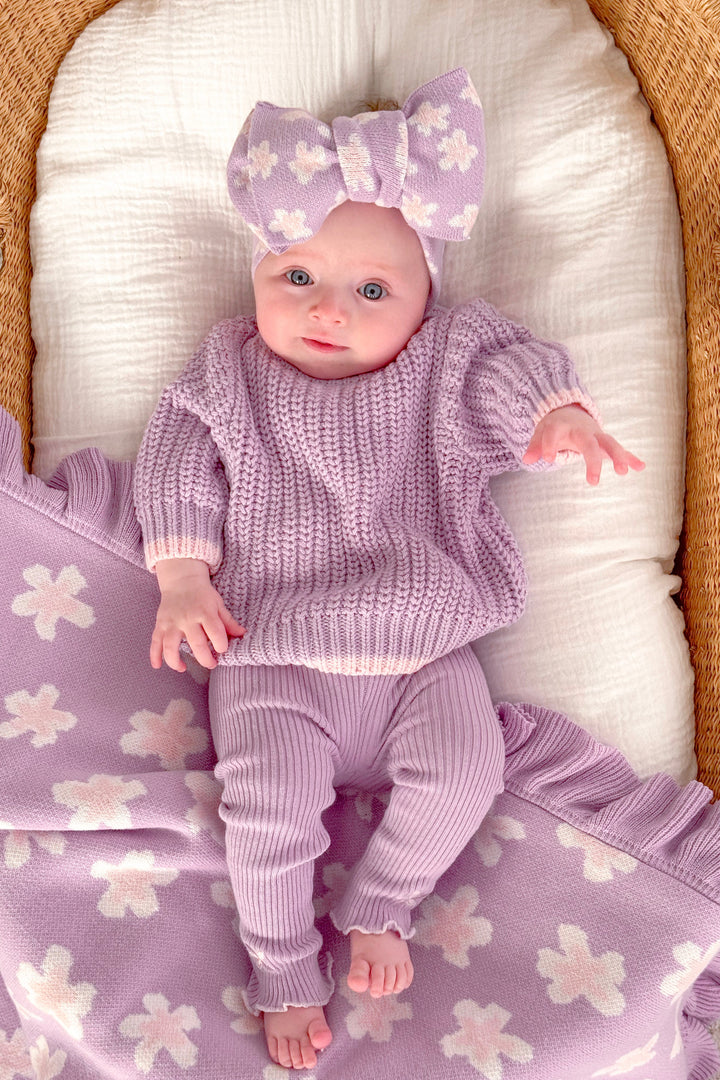 Knitted Leggings - Orchid