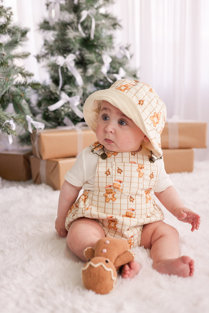 Overall Romper - Jolly Little Gingerbread