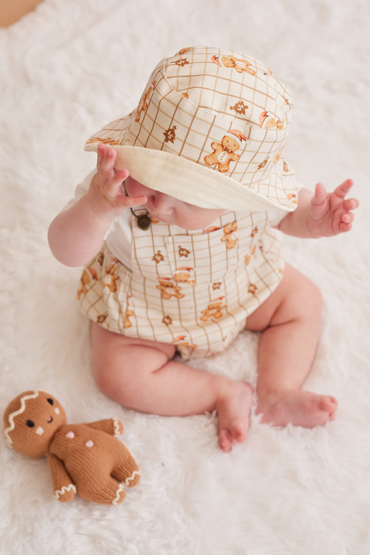 Overall Romper - Jolly Little Gingerbread