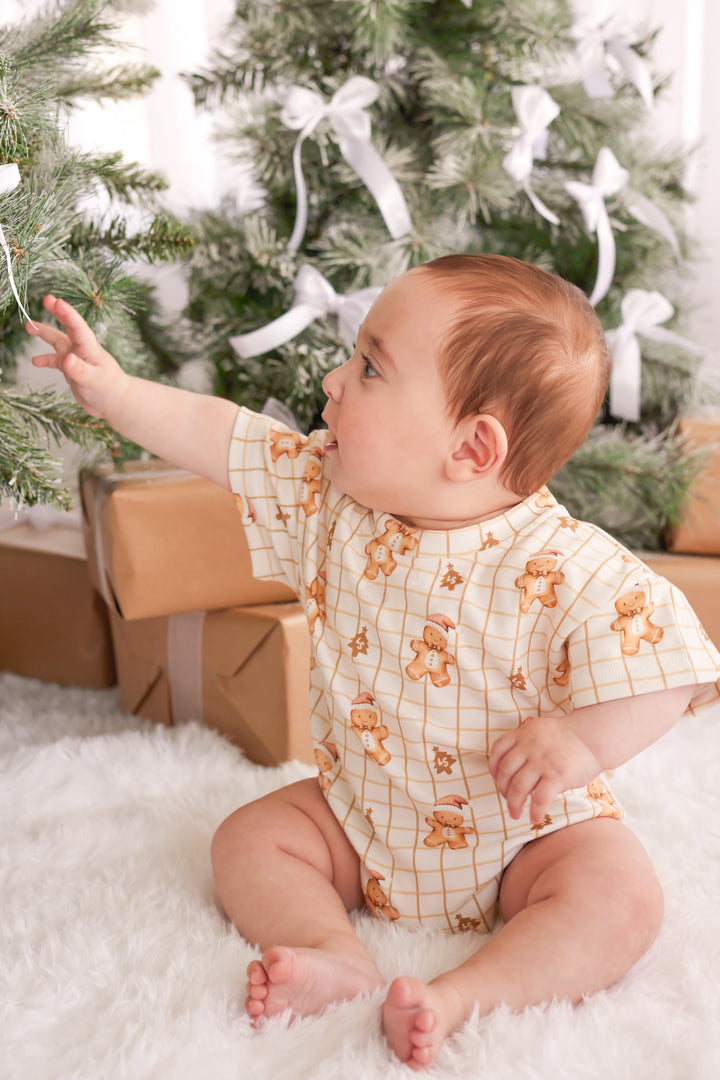 Tshirt Romper - Jolly Little Gingerbread