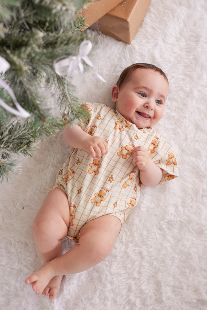 Tshirt Romper - Jolly Little Gingerbread
