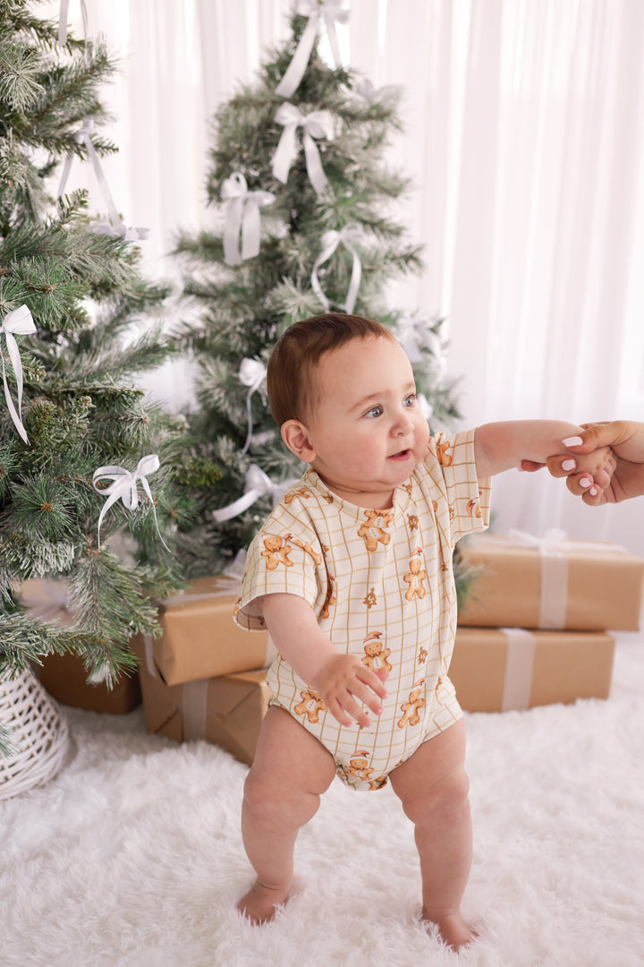 Tshirt Romper - Jolly Little Gingerbread