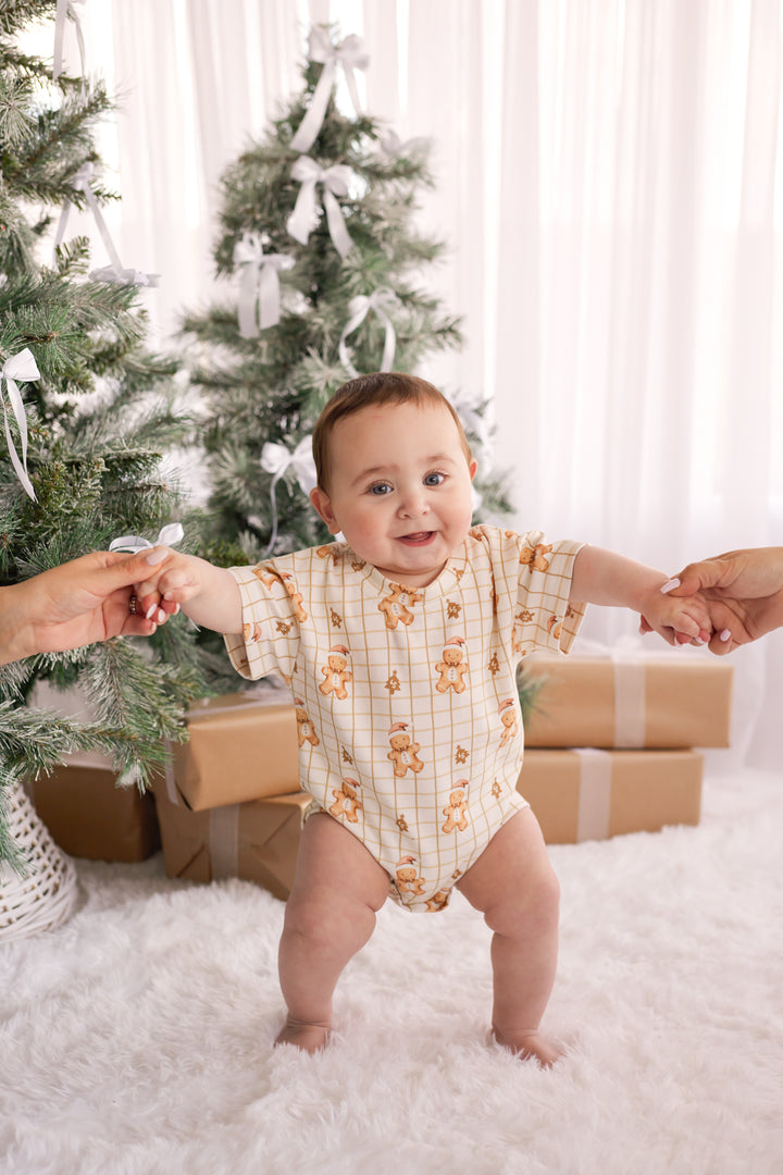 Tshirt Romper - Jolly Little Gingerbread