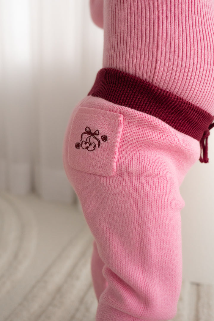 Knitted Pants - Cherries