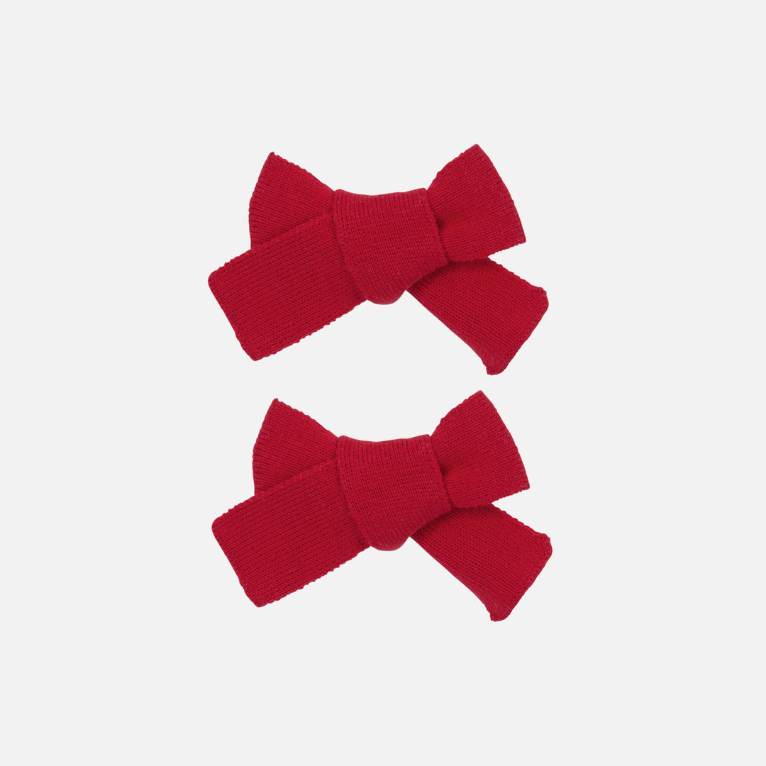 Knitted Mini Bows - Red