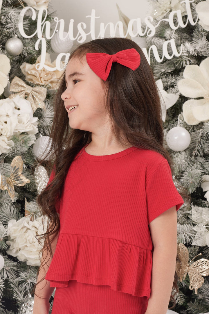 Cozy Ruffle Top - Red