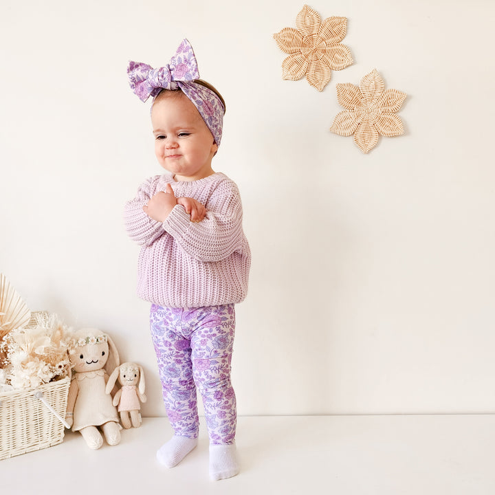 Floral baby leggings