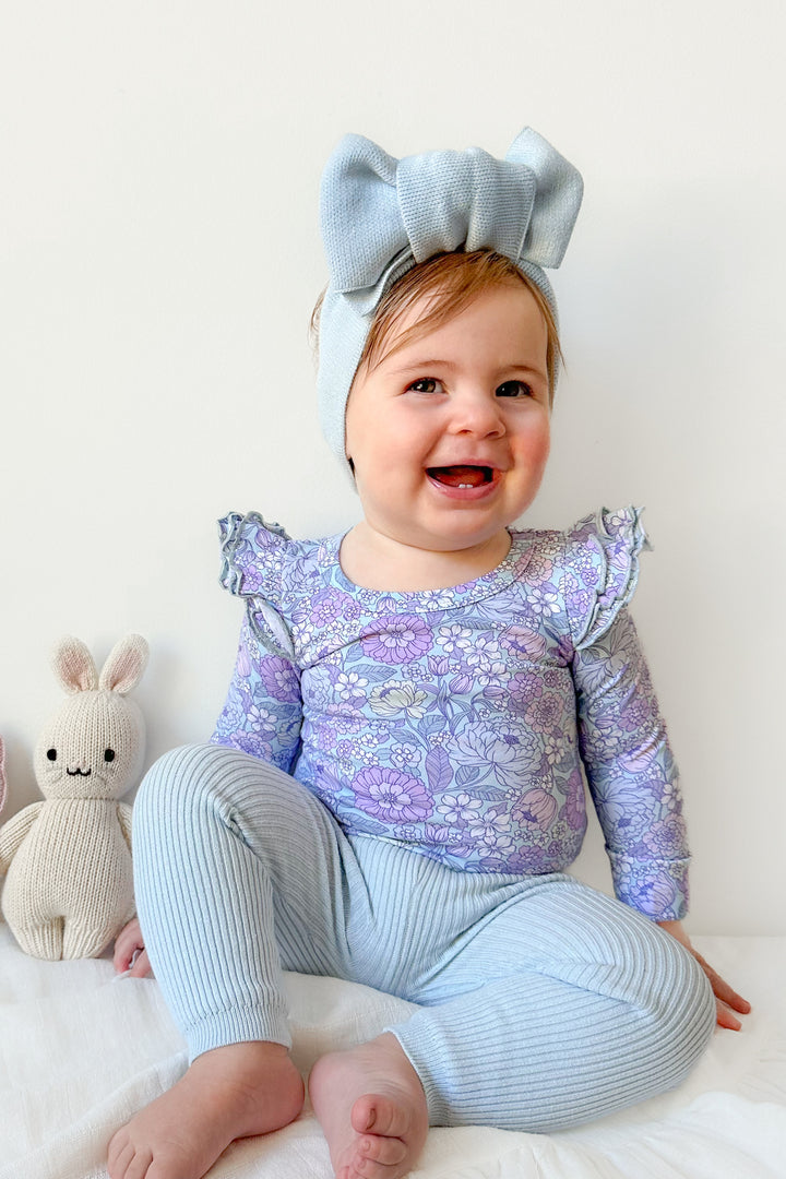 Floral Long Sleeve Flutter - Lillie