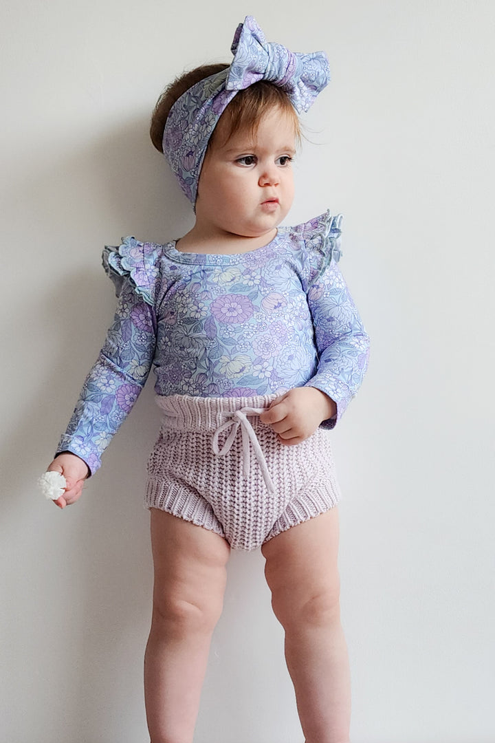 Floral Long Sleeve Flutter - Lillie