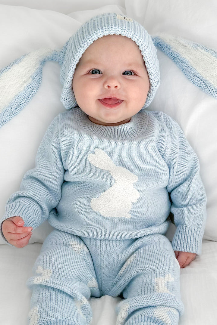 Knitted Pants - Little Bunny Sky Blue