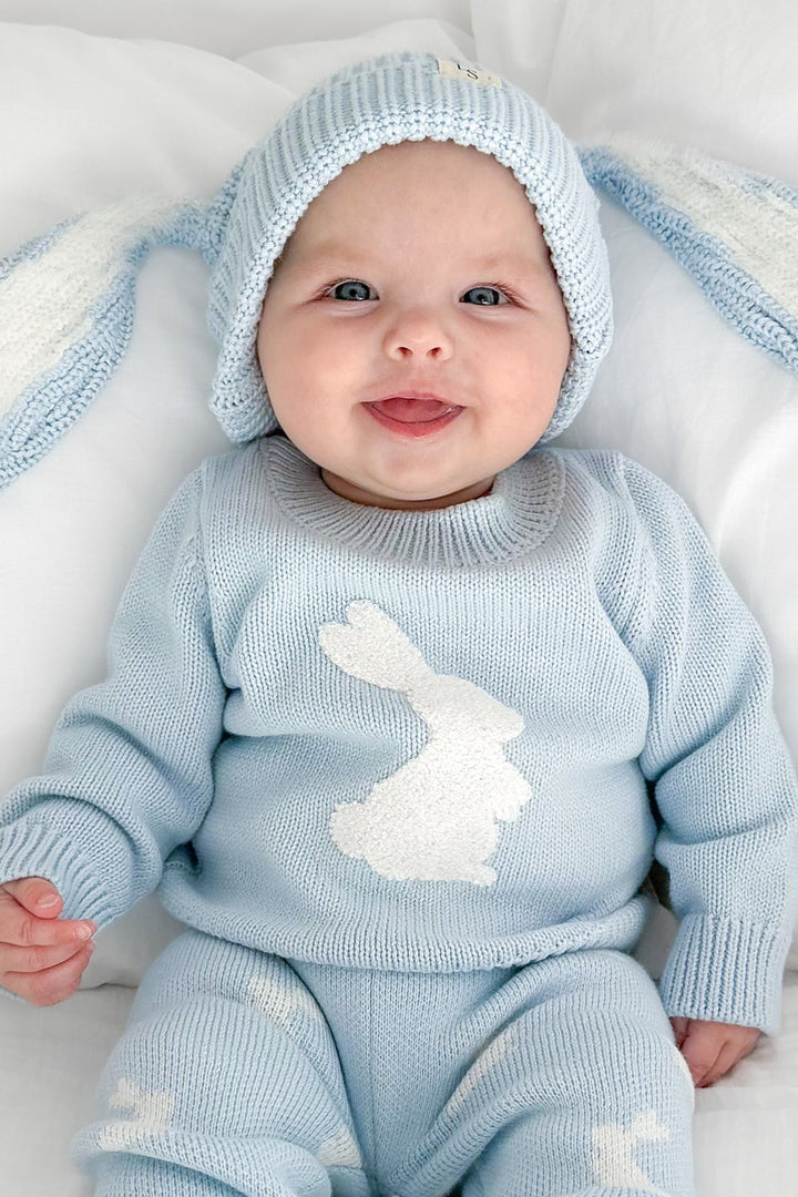 Knitted Jumper - Little Bunny Sky Blue