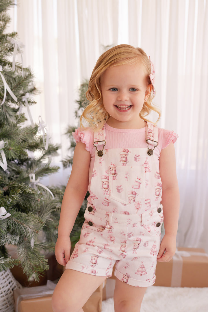 Summer Overalls - Pink Nutcracker