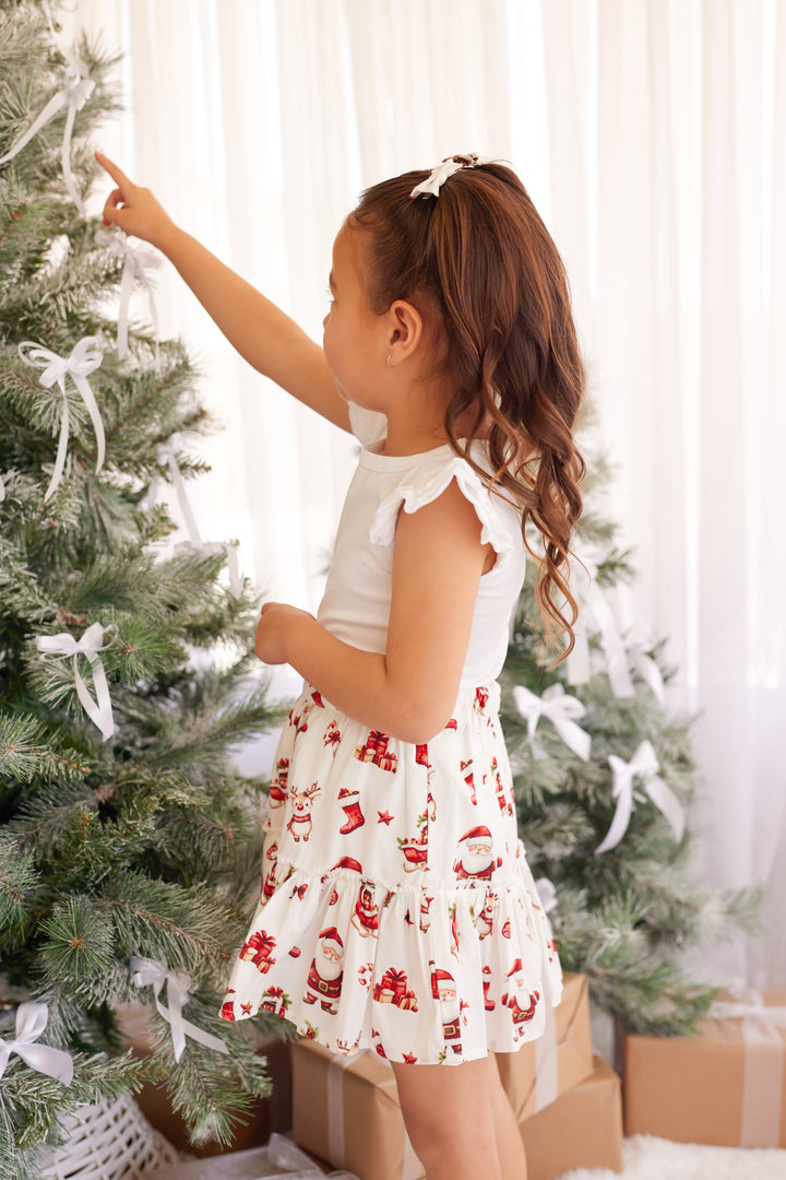 Ruffle Skirt - Here Comes Santa Claus