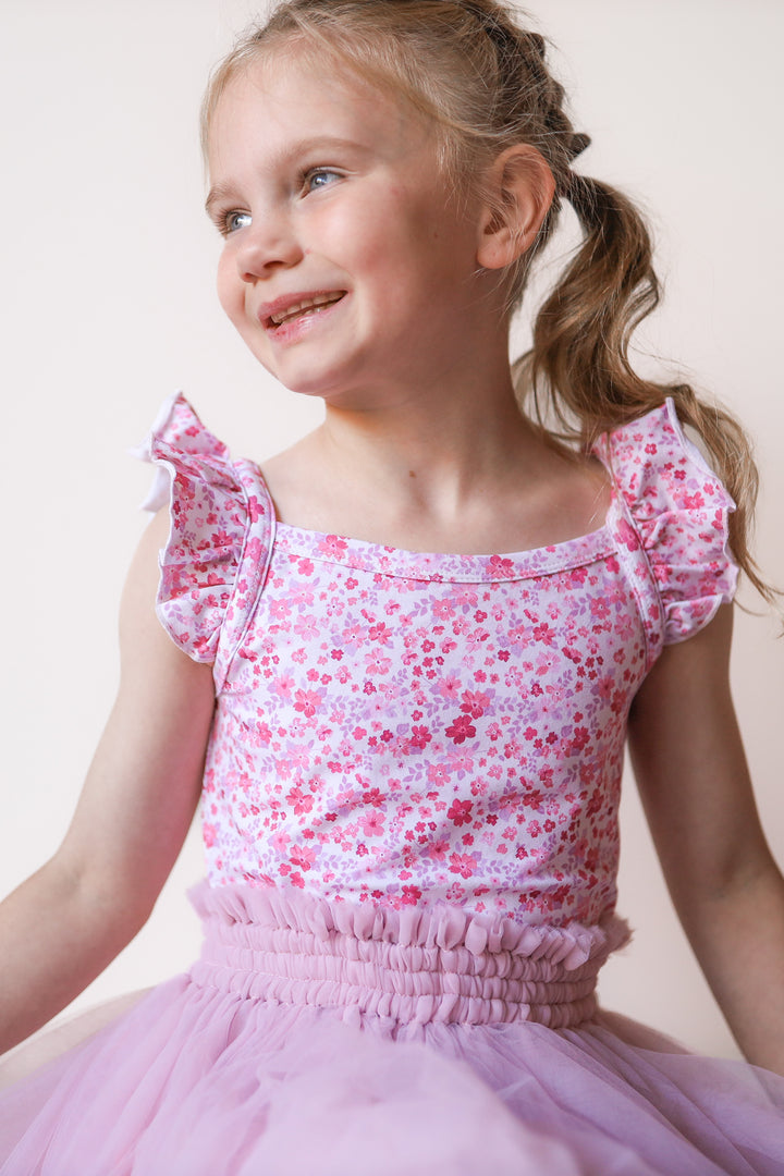 Floral Flutter Singlet - Maddison