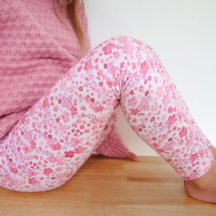 Floral girls leggings