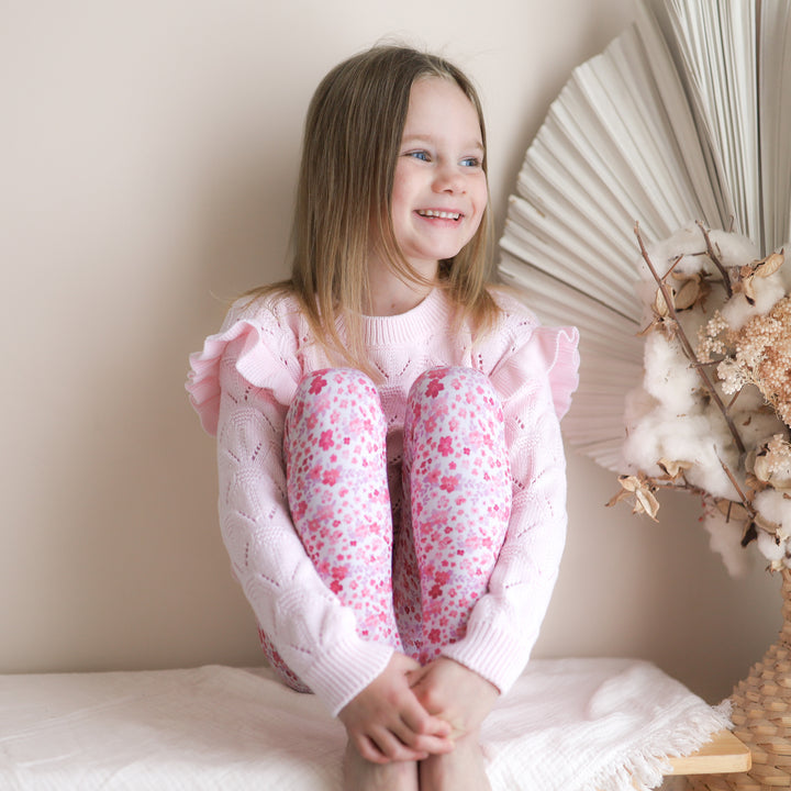 Floral girls leggings