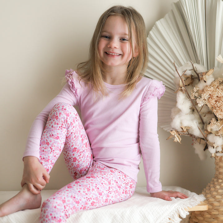 Floral girls leggings