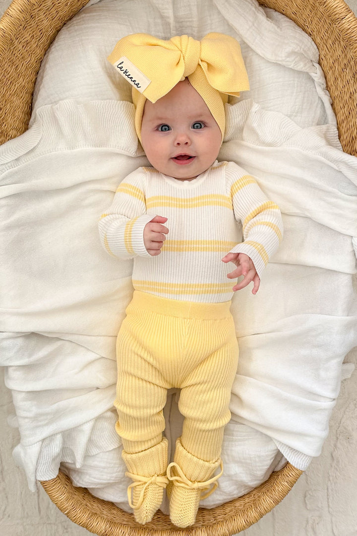 Knitted Bodysuit/Top - Mango Stripe