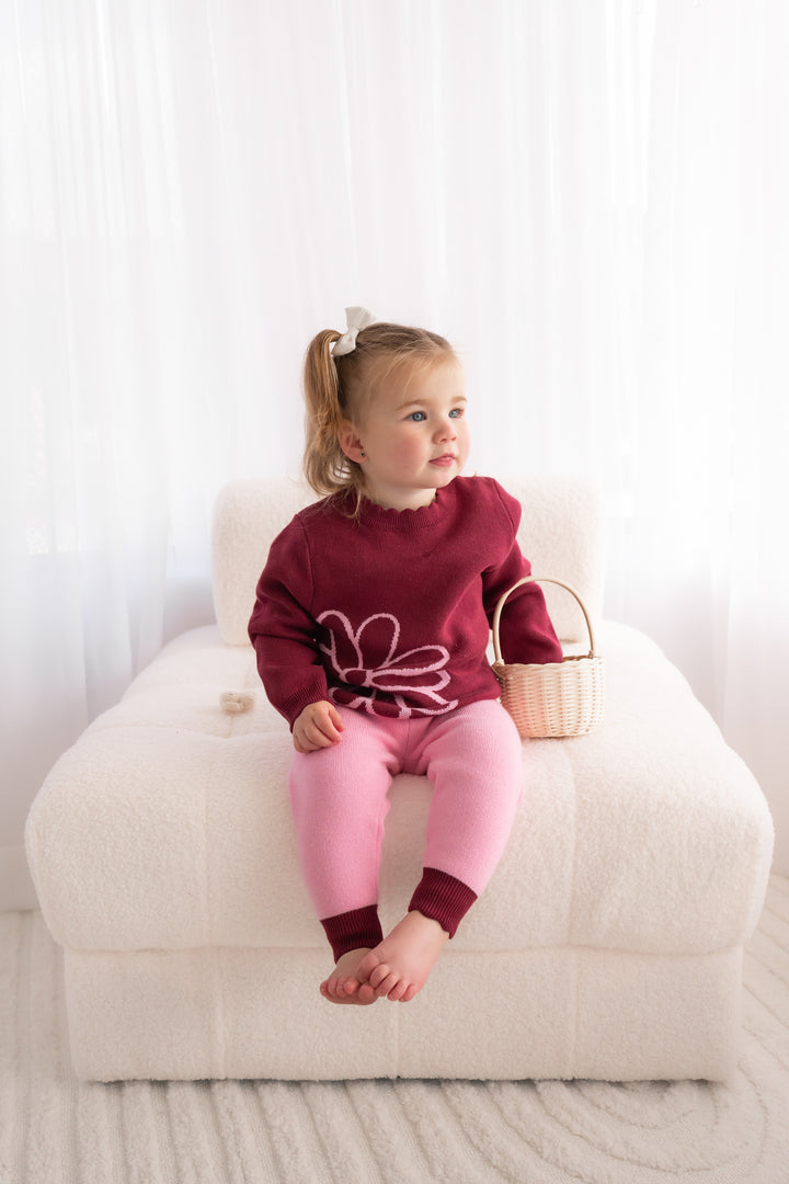 Knitted Pants - Cherries