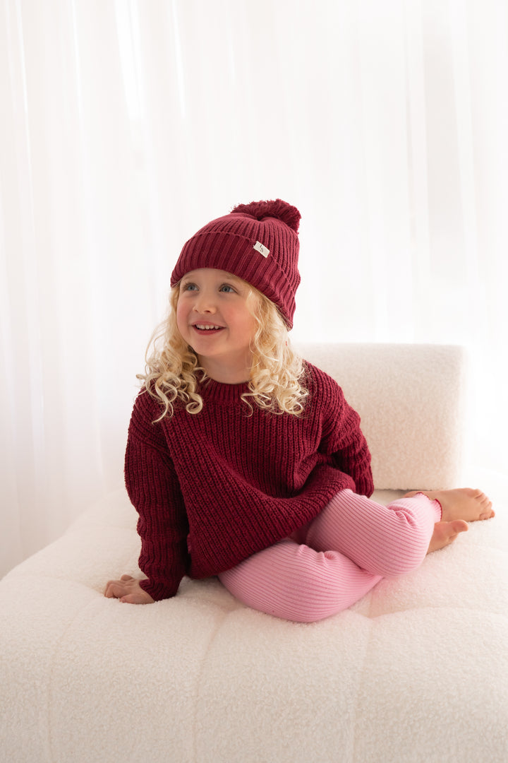 Super Chunky Knit Textured - Merlot