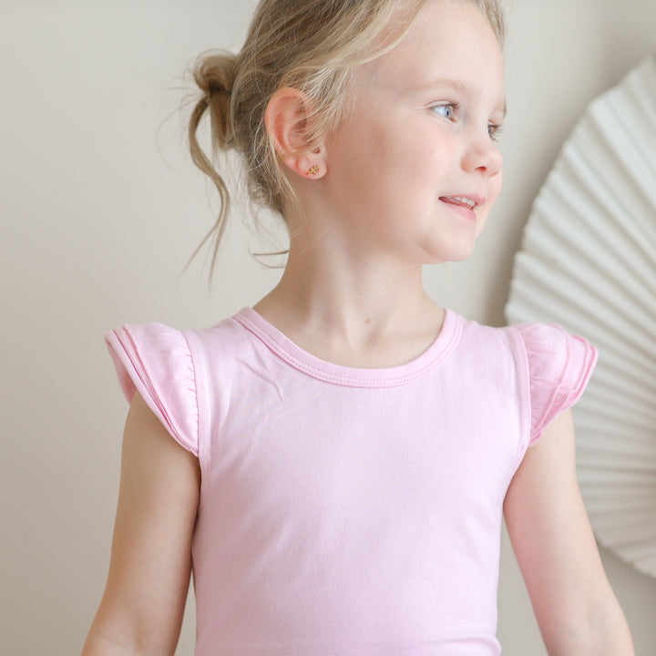 Short Sleeve Flutter - Pink