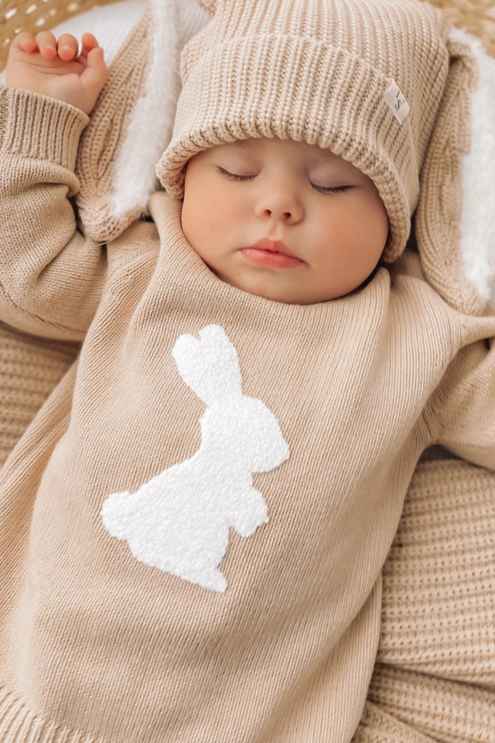 Knitted Jumper - Little Bunny Oat