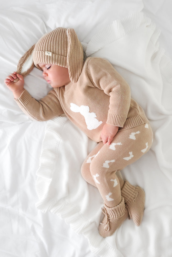 Knitted Jumper - Little Bunny Oat
