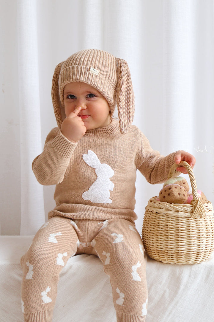 Knitted Jumper - Little Bunny Oat