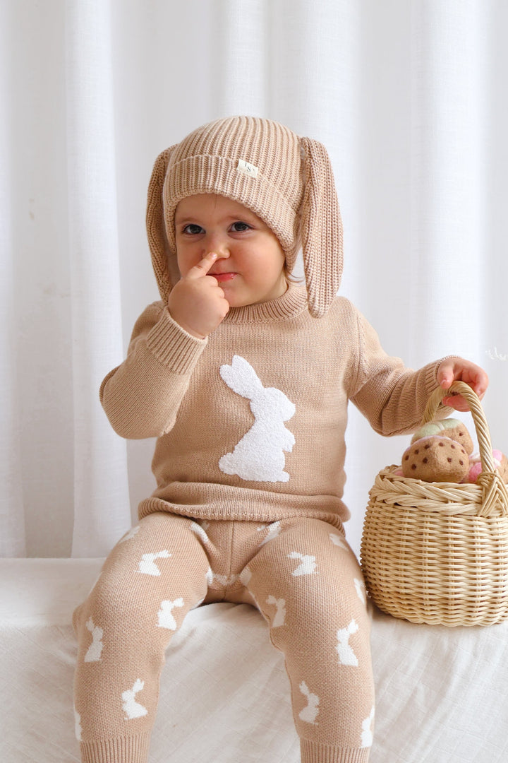 Knitted Pants - Little Bunny Oat