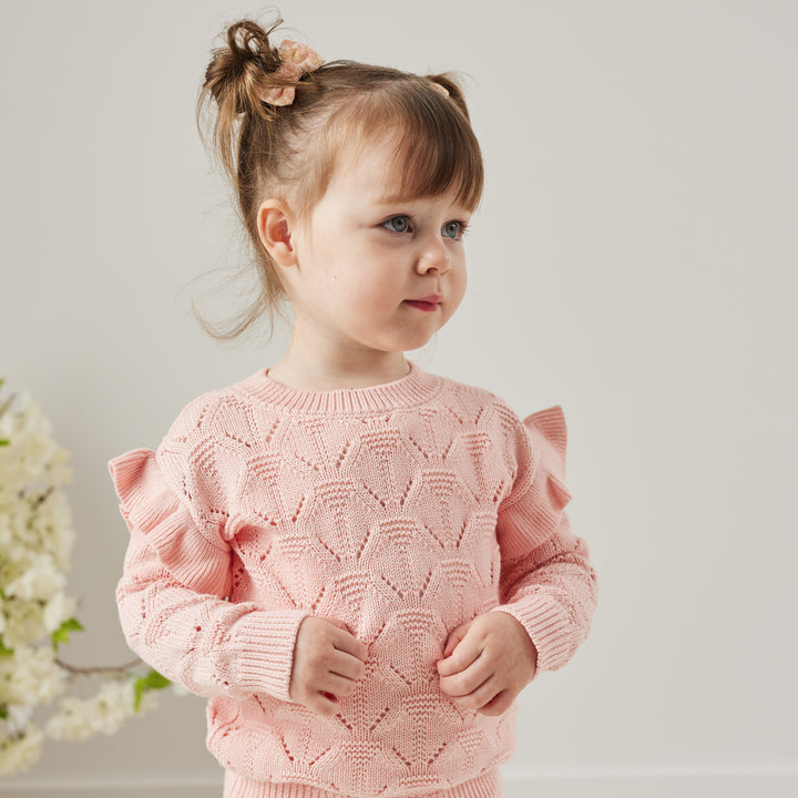 Jessie Flutter Knit - Peachy